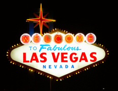 Las Vegas welcome sign is a regular site for our moving trucks delivering pianos for residents.